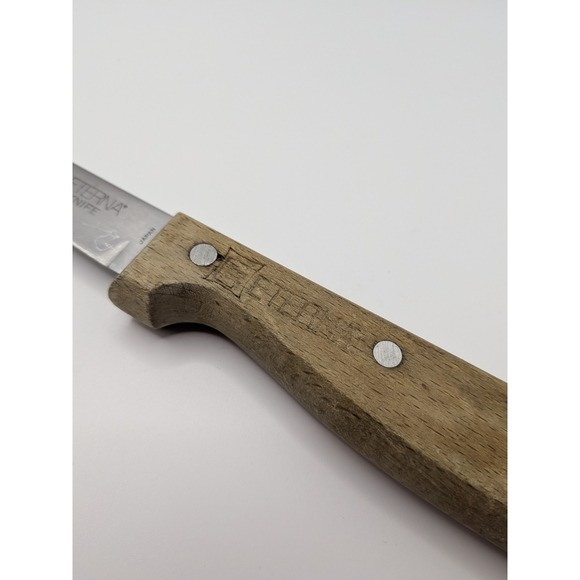 Vtg Ekco Eterna Slicer Knife 5-Inch Blade & Utility 6 in. Wood Handles Japan - Picture 4 of 16